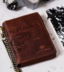 Portfel skórzany Peterson brązowy [DH] PTN N4C-09-HWM. Brązowe portfele bez wzorów, ze skóry. Za 45.00 zł.