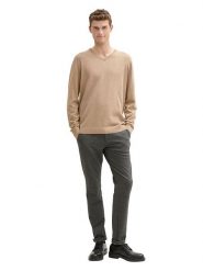 Tom Tailor Sweter w kolorze beżowym rozmiar: XL. Brązowe swetry nierozpinane Tom Tailor, xl, bez wzorów, z bawełny, bez kołnierzyka, bez ramiączek. Za 84.01 zł.