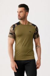 Koszulka termoaktywna fitness męska Rough Radical moro Furious Army. Zielone bielizna termoaktywna ROUGH RADICAL, l, bez wzorów, z elastanu, bez ramiączek, na fitness i siłownię. Za 99.90 zł.
