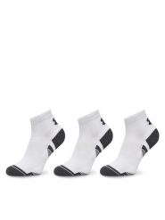 Under Armour Zestaw 3 par wysokich skarpet unisex Performance Tech 1379510 Biały. Białe skarpety Under Armour, bez wzorów, z materiału. Za 69.99 zł.