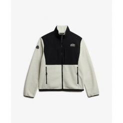 Polar Superdry Hybrid. Czarne bluzy z polaru Superdry, bez wzorów, z polaru, bez kaptura. Za 423.00 zł.