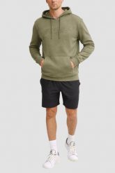 GUESS Zielona męska bluza z kapturem Aldwin, Rozmiar M. Zielone bluzy Guess, m, z aplikacjami, z kapturem. W wyprzedaży za 215.99 zł.