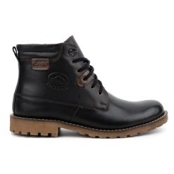 Mario Pala Buty zimowe 754 czarne. Czarne botki sznurowane na zimę, bez wzorów, ze skóry, bez obcasa, bez zapięcia. Za 499.18 zł.