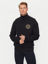 Versace Jeans Couture Golf 77GAFM07 Czarny Regular Fit. Czarne golfy Versace Jeans Couture, m, bez wzorów, z bawełny, bez kołnierzyka, bez ramiączek. Za 639.99 zł.