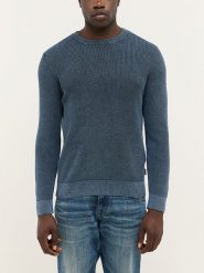 Mustang Sweter w kolorze morskim rozmiar: S. Niebieskie swetry nierozpinane Mustang, s, bez wzorów, z bawełny, bez kołnierzyka, bez ramiączek. Za 179.22 zł.