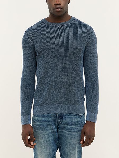 Mustang Sweter w kolorze morskim rozmiar: S. Niebieskie swetry nierozpinane Mustang, s, bez wzorów, z bawełny, bez kołnierzyka, bez ramiączek. Za 179.22 zł.