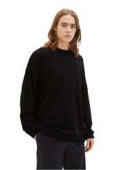 Tom Tailor Denim Sweter 1034929 Czarny. Czarne swetry rozpinane TOM TAILOR DENIM, m, bez wzorów, z bawełny, bez kołnierzyka, bez ramiączek. Za 229.99 zł.