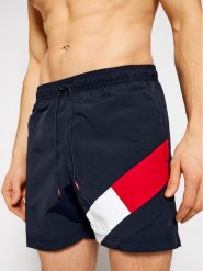 Tommy Hilfiger Szorty kąpielowe UM0UM02048 Granatowy Slim Fit. Niebieskie kąpielówki Tommy Hilfiger, m, bez wzorów, z syntetyku. Za 159.99 zł.