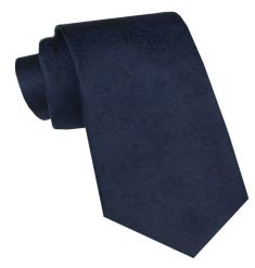 Elegancki i Modny Krawat Jedwabny - Alties - Granatowy, Deseń w Kwiaty. Niebieskie krawaty i muchy Alties, bez wzorów, z jedwabiu. Za 115.00 zł.