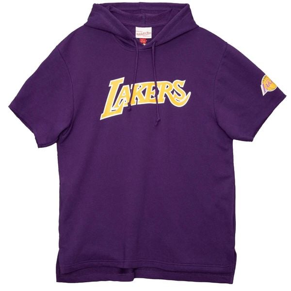 Sweatshirt bluza z krótkim rękawem Los Angeles Lakers. Fioletowe bluzy z kapturem Mitchell & Ness, l, bez wzorów, z bawełny, z kapturem. Za 283.00 zł.