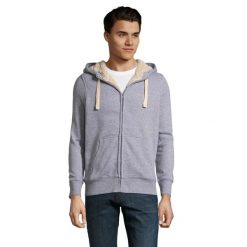 Kurtka Dla Dorosłych Unisex Sherpa Zapinana Na Zamek Błyskawiczny. Szare kurtki SOL'S, s, bez wzorów, bez kaptura. Za 263.99 zł.