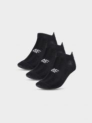 4F Skarpety treningowe przed kostkę (3-pack) męskie - czarne 39-42. Czarne skarpety 4F, bez wzorów, z elastanu. Za 44.99 zł.