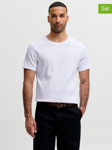 Jack & Jones Koszulki (2 szt.) "Jjeorganic" w kolorze białym rozmiar: XXL. Białe bezrękawniki Jack & Jones, xxl, bez wzorów, z bawełny, bez kołnierzyka, bez ramiączek. Za 129.95 zł.