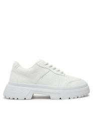 Guess Sneakersy Palermo Low FMFPLO ELE13 Biały. Białe buty sportowe casual Guess, z aplikacjami, ze skóry, bez zapięcia. Za 489.99 zł.