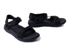 RIEKER 20850-00 black, sandały męskie. Czarne sandały Rieker, bez zapięcia. Za 279.92 zł.