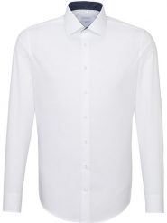 Seidensticker Koszula - Slim fit - w kolorze białym rozmiar: 45. Białe koszule Seidensticker, bez wzorów, z bawełny, bez kołnierzyka, bez ramiączek. Za 127.45 zł.