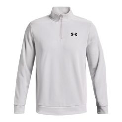 Bluza fitness męska Under Armour Armour Fleece 1/4 Zip. Szare bluzy Under Armour, m, bez wzorów, bez kaptura. Za 129.99 zł.