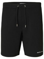 SELECTED HOMME Szorty dresowe w kolorze czarnym rozmiar: L. Czarne krótkie spodenki sportowe Selected Homme, l, bez wzorów, z dresówki. Za 88.43 zł.