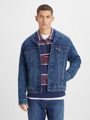 Levi's Kurtka dżinsowa w kolorze granatowym rozmiar: L. Niebieskie kurtki Levi's®, l, bez wzorów, bez kaptura. Za 198.56 zł.