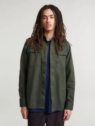 G-Star Koszula - Regular fit - w kolorze khaki rozmiar: XL. Brązowe koszule G-Star, xl, bez wzorów, z bawełny, bez kołnierzyka, bez ramiączek. Za 150.37 zł.
