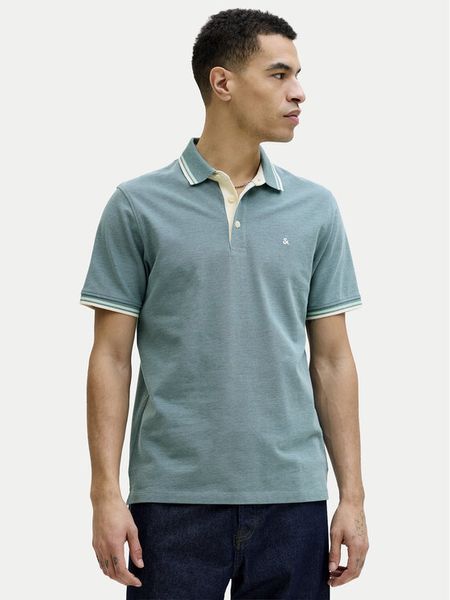 Jack & Jones Polo Paulos 12136668 Zielony Regular Fit. Zielone koszulki polo Jack & Jones, m, bez wzorów, z bawełny, bez kołnierzyka, bez ramiączek. Za 118.99 zł.