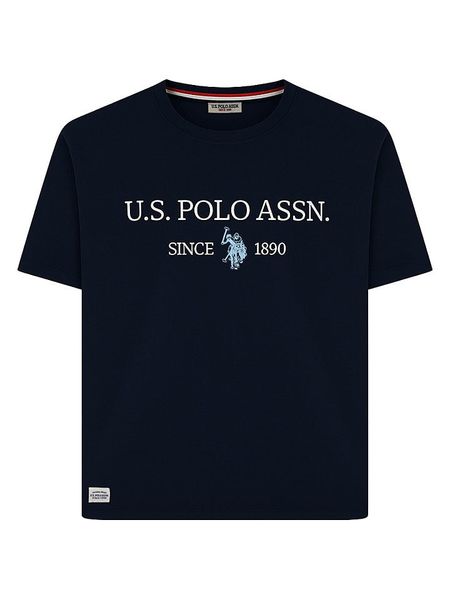 U.S. Polo Assn. Koszulka w kolorze granatowym rozmiar: 3XL. Niebieskie bezrękawniki U.S. Polo Assn., s, bez wzorów, z bawełny, bez kołnierzyka, bez ramiączek. Za 78.66 zł.
