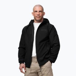 Kurtka męska Pitbull Roscoe Softshell. Czarne kurtki PITBULL, m, bez wzorów, z elastanu, bez kaptura. Za 289.99 zł.