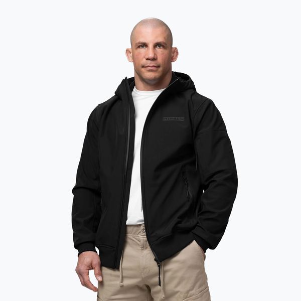 Kurtka męska Pitbull Roscoe Softshell. Czarne kurtki PITBULL, m, bez wzorów, z elastanu, bez kaptura. Za 289.99 zł.