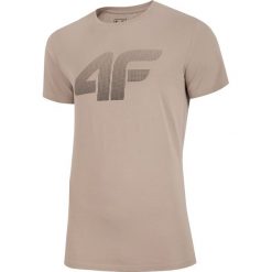 T-shirt męski TSM312 - beż. T-shirty 4F, m, bez wzorów, bez kołnierzyka, bez ramiączek. W wyprzedaży za 39.99 zł.