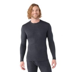 Longsleeve termoaktywny męski Smartwool Merino 250 Baselayer Crew Boxed. Czarne bielizna termoaktywna Smartwool, m, bez wzorów, z wełny, bez kołnierzyka, bez ramiączek. W wyprzedaży za 450.35 zł.