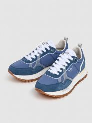 Pepe Jeans FOOTWEAR Skórzane buty w kolorze niebieskim do biegania rozmiar: 46. Niebieskie buty do biegania Pepe Jeans FOOTWEAR, bez wzorów, z jeansu, bez zapięcia, do biegania. Za 193.70 zł.