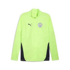 Męska bluza treningowa Manchester City z zamkiem 1/4 PUMA. Niebieskie bluzy z kapturem Puma, l, bez wzorów, z materiału, z kapturem. Za 199.00 zł.