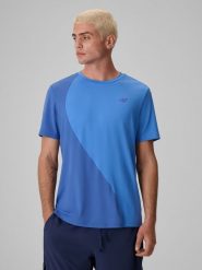 4F Koszulka do tenisa szybkoschnąca męska - niebieska M. Niebieskie t-shirty 4F, m, bez wzorów, z włókna, bez kołnierzyka, bez ramiączek. Za 119.99 zł.