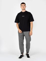 Les Hommes T-Shirt "Happy Pictures" | LBT1015700P | Mężczyzna | Czarny. Czarne t-shirty Les Hommes, m, bez wzorów, z bawełny, bez kołnierzyka, bez ramiączek. W wyprzedaży za 299.00 zł.