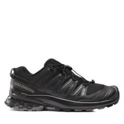 Trekkingi Salomon. Czarne buty trekkingowe Salomon, bez wzorów, bez zapięcia. Za 549.99 zł.