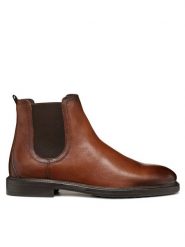 Geox Sztyblety U Tiberio U46G5A 000JD C6001 Brązowy. Brązowe botki sznurowane Geox, bez wzorów, z materiału, bez obcasa, bez zapięcia. Za 759.99 zł.