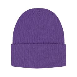 Jednokolorowa Czapka Zimowa Typu Beanie – Zimowa - Jasny Fiolet. Czapki zimowe His Story, bez wzorów. Za 40.00 zł.