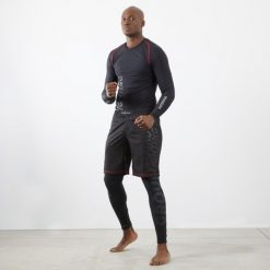Spodenki do MMA / Grapplingu Outshock Fightshort 500. Czarne szorty OUTSHOCK, l, bez wzorów, z elastanu, sportowe. Za 129.99 zł.