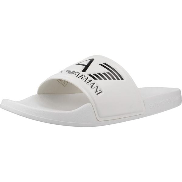 Sandały EMPORIO ARMANI SCARPE BEACHWEAR Biały. Białe sandały EA7, z syntetyku, bez zapięcia. Za 196.99 zł.