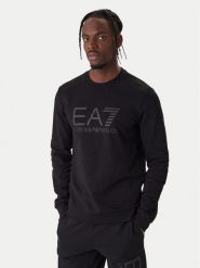 EA7 Emporio Armani Bluza 7M002278 AF22266 MC005 Czarny Regular Fit. Czarne bluzy EA7 Emporio Armani, m, bez wzorów, z bawełny, bez kaptura. Za 449.99 zł.