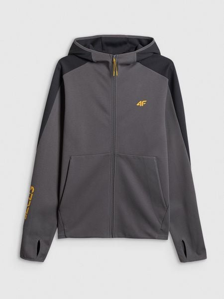 4F Bluza dresowa regular z kapturem męska - szara 3XL. Szare bluzy 4F, m, bez wzorów, z dresówki, z kapturem. Za 199.99 zł.
