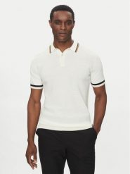 KARL LAGERFELD Polo 655017 552307 Biały Slim Fit. Białe koszulki polo KARL LAGERFELD, l, bez wzorów, z bawełny, bez kołnierzyka, bez ramiączek. Za 729.99 zł.