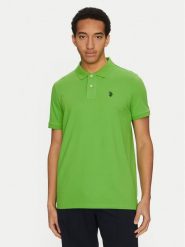 U.S. Polo Assn. Polo MUP3637 Zielony Regular Fit. Zielone koszulki polo U.S. Polo Assn., m, bez wzorów, z bawełny, bez kołnierzyka, bez ramiączek. Za 149.99 zł.