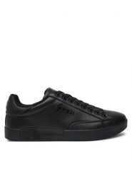 Guess Sneakersy Caserta FMFCAS ELE12 Czarny. Czarne buty sportowe casual Guess, z aplikacjami, ze skóry, bez zapięcia. Za 389.99 zł.