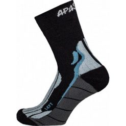 Skarpety do sportów outdoorowych - Kibo - Skarpety turystyczne. Czarne skarpety APASOX, bez wzorów, z dzianiny. Za 94.95 zł.