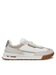 Tommy Hilfiger Sneakersy Retro Runner FM0FM05328 Biały. Białe buty sportowe casual Tommy Hilfiger, bez wzorów, z materiału, bez zapięcia. Za 359.99 zł.
