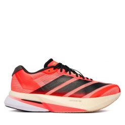 Buty do biegania adidas. Czerwone buty do biegania Adidas, bez wzorów, bez zapięcia, do biegania. Za 699.99 zł.