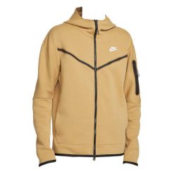 Kurtka Mężczyzna Nike Tech Fleece Full Zip beżowy. Białe kurtki Nike, m, bez wzorów, z bawełny, bez kaptura. Za 464.10 zł.