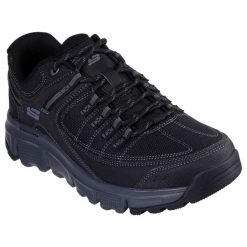 Buty do chodzenia męskie Skechers Summits At Upper Draft. Czarne buty sportowe casual Skechers, bez wzorów, z materiału, bez zapięcia. Za 434.00 zł.