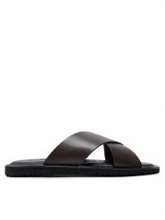 Geox Klapki U Erice U36GUB 00043 C6009 Brązowy. Brązowe klapki Geox, ze skóry. Za 239.99 zł.
